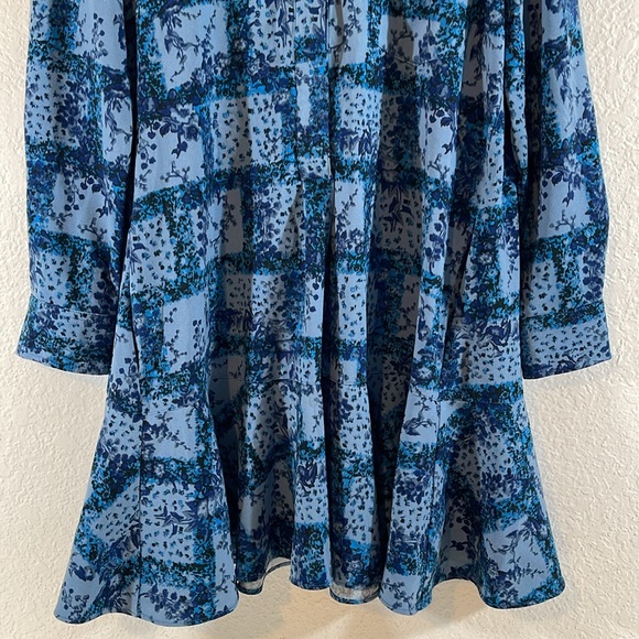 TUCKERNUCK Trellis Vine Crepe Callahan Shirt Dress With Pockets Size XS - Picture 6 of 14